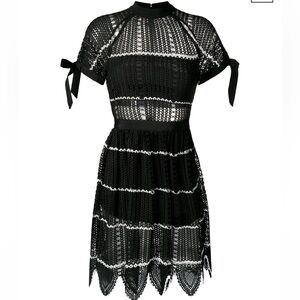 SELF - PORTRAIT mesh knit dress